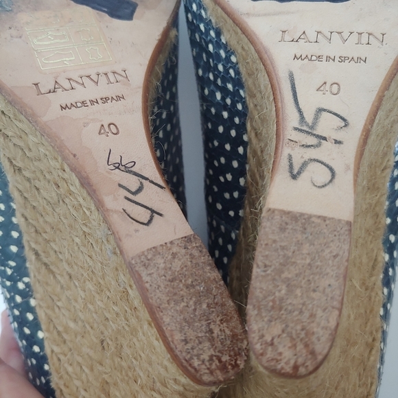 LANVIN Spotted Genuine Snakeskin Espadrille Wedges Size EU 40 - Picture 11 of 11